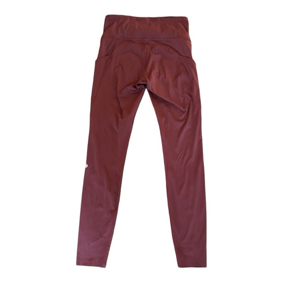 LULULEMON Fast and Free High-Rise Tight 28" *Non-Reflective Brushed Nulux Garnet - Picture 4 of 12